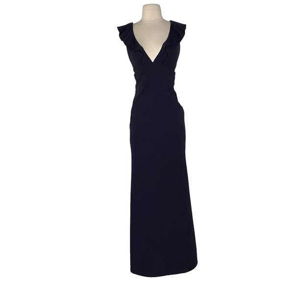 Lulus Perfect Opportunity Navy Blue Maxi Gown Dress Small - Picture 2 of 6